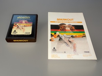 Super Breakout (Atari 2600, 1981) Cart With Instructions Tested And Working