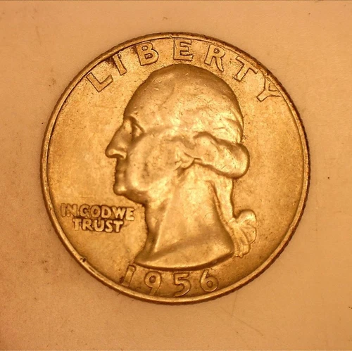 1956-D Washington Silver Quarter : Raw / Ungraded : XF - AU : BUY-IT-NOW