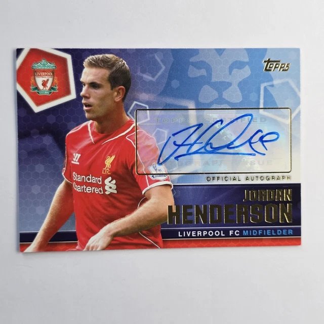 2014-15 Topps EPL Premier Club Jordan Henderson Liverpool Auto /50 #4
