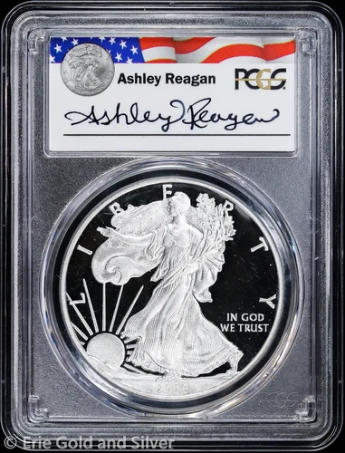 2016-W Proof $1 American Silver Eagle PCGS PR 69 DCAM | Lettered Edge Reagan