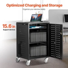 New Charging Cart, 32 Device Mobile Charging Station, Up to 15.6 in Screen Size