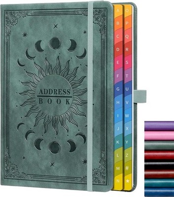 Agenda de direcciones con pestañas alfabéticas colores (21,3 x 14,5 cm)Tapa dura