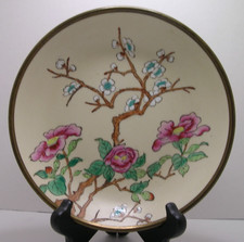 Vintage Hand Decorated in Hong Kong Bowl Decorated with Tree Blossoms Motif DS