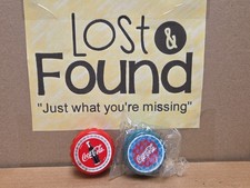 Lot 2 1997 Coca-Cola YoYo Yo-Yo Bottle Cap Collectible Blu  Red SEE PICS