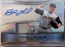 Brad Lincoln 2010 Bowman Platinum  Patch Auto /740 #PAR-BL