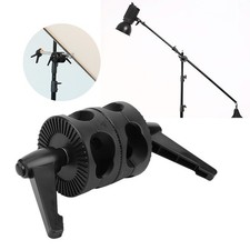 Photography Light Reflector Support Dual Wheel Turntable Mounting Adapter Grip