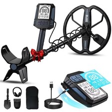 SUNPOW Metal Detector Rechargeable Waterproof 11" DD Coil Gold Finder Adults Kid