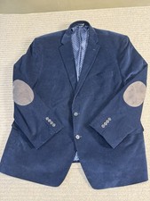 Lauren Ralph Lauren Men Navy Corduroy Blazer Jacket Sport Coat Lined Size 50R
