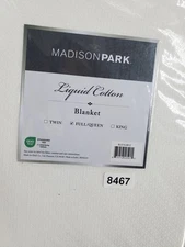 Madison Park Liquid Cotton Blanket Full/Queen Size White OEKO-TEX Standard 100