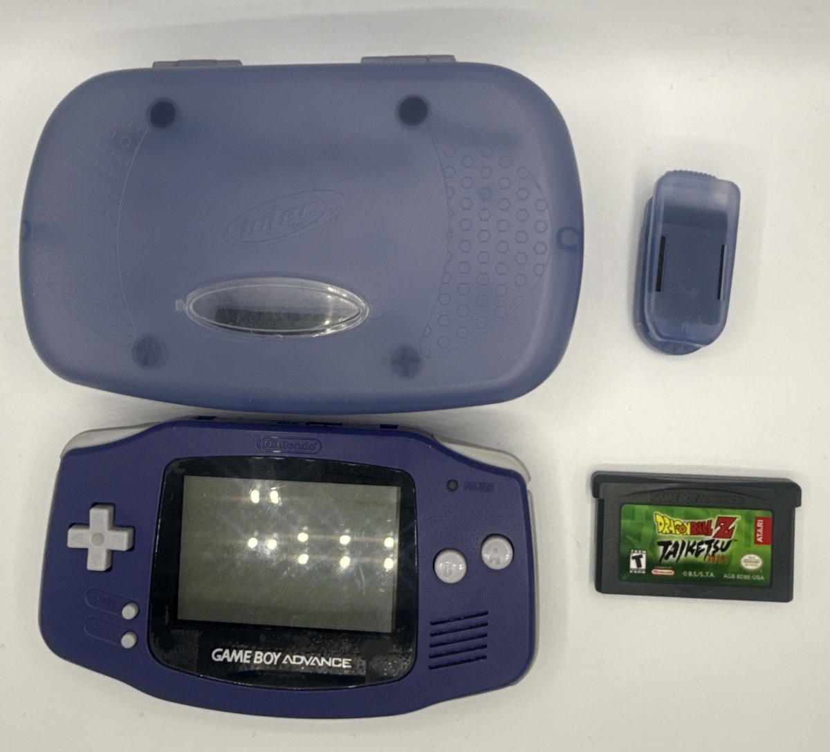 Nintendo Game Boy Advance Handheld System Indigo AGB-001, Case