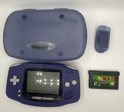 Nintendo Game Boy Advance Handheld System Indigo AGB-001, Case, and DragonBall Z