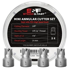 Spot Weld Cutter Kit 4-Pack, Cutting Diameter 3/8", High Speed Steel Spot Wel...