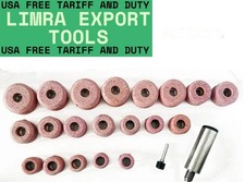 Pietre smerigliatrici sede valvole set da 20 pezzi più nero e supporto decker 9/16" IND