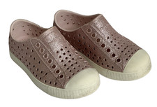 NATIVE Jefferson Sparkle PINK sz 8 C8 Children Kid water slip-on shoes CLEAN