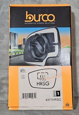 Burco Left Heated Side View Mirror Redi-Cuts Replacement 4371HRSG Backing Plate