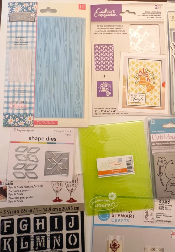 Lot Papercraft EMBOSSING FOLDERS Cutting Dies Stencils Disney Cuttlebug - Image 3 of 4