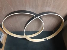 22" Wood Bass Drum Hoop Pair 22" Black Wrap Kick Drum Hoops PDP by DW Mainstage