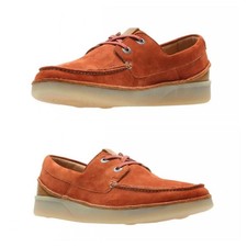 Image of Clarks Oakland Sun Rust Nubuck Mens Casual Shoes Size UK 8/EU 42