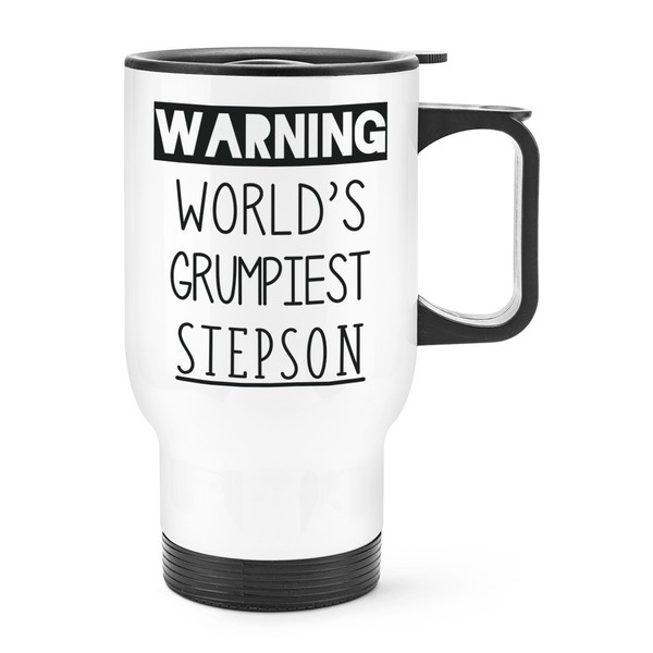 Warnung World's Grumpiest Stepson Reisetasse Tasse Mit Griff Lustiger Witz Best-image