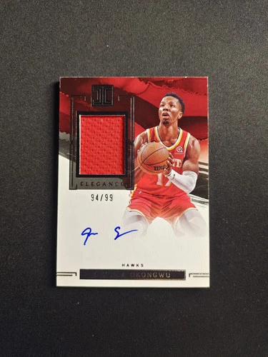 2022-23 Panini Impeccable Onyeka Okongwu 94/99 Elegance Patch Auto #EVJ-OYO XV44