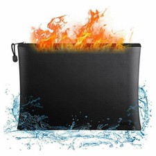 Fireproof Money Bag Waterproof Safe Cash Box Document Envelope File Pouch