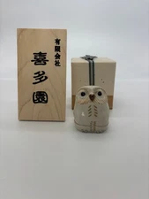 Kutani Ware Incense Container Owl Design Soothing Relaxing, Ceramic F/S FEDEX