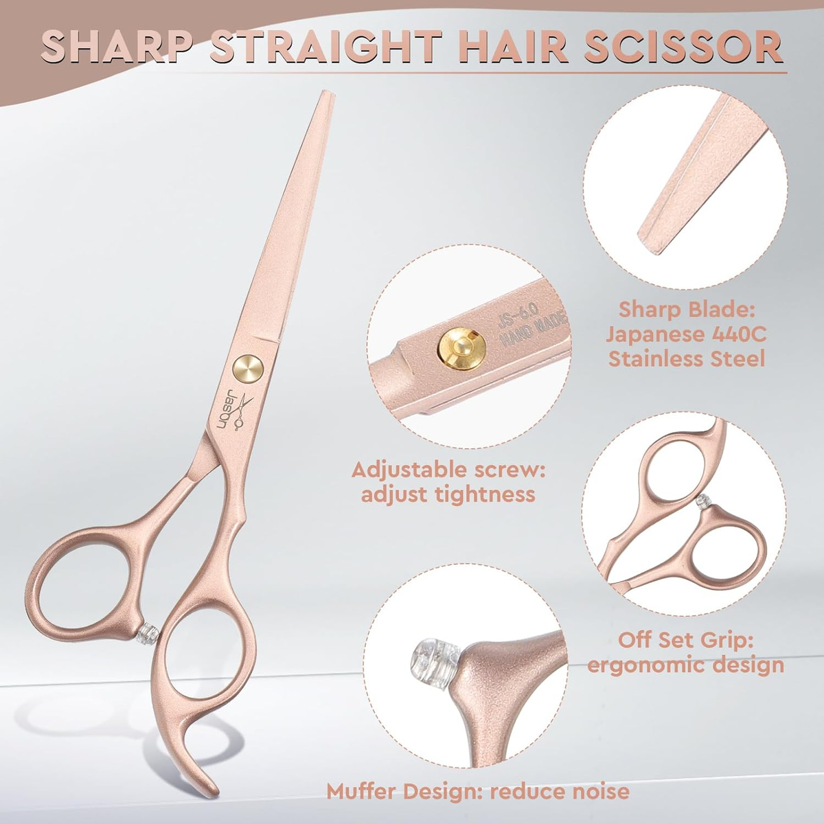 Professional 10-Piece Haircut Scissors Set - 6.7