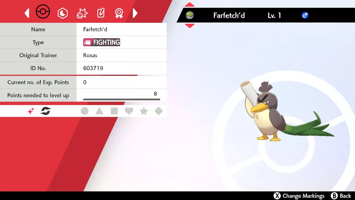 Pokemon Shiny farfetch'd Farfetchd Kanto Mini P T C 60k