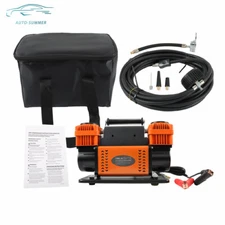 Heavy Duty Dual Cylinder 12V Portable Inflator For Truck Tires Max 150 PSI