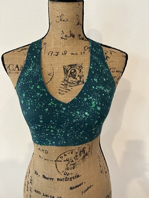 Athleta Small Bralette B Adjustable Reversible Polyamide Green X Straps