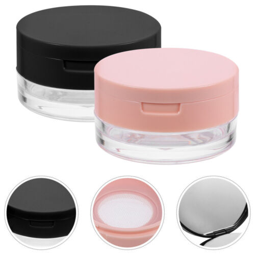 2 Pcs Compact Container Loose Powder Box Makeup Powder Boxes