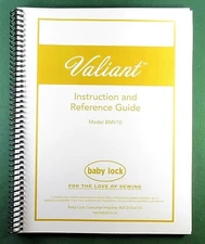 Baby Lock Valiant BMV10 Instruction Manual: Full Color & Protective Covers!