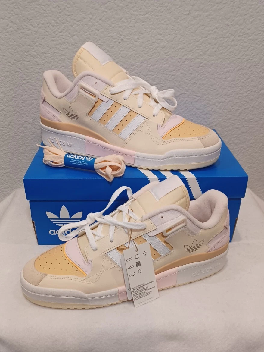 New Adidas Forum Exhibit Low “Ecru Tint Halo Amber" Shoes~Size 13 (GW6346)