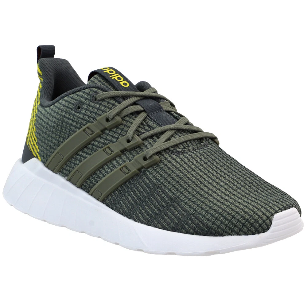 adidas Questar Flow Lace Up Running Youth Boys Grey Sneakers Casual Shoes EG3735