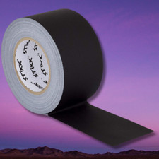 4" x 60 Yard 96mm x 55 m 11 mil STIKK Black Gaffers Tape No Residue Cloth Matte
