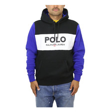Polo Ralph Lauren Men's Paneled Hooded Hoodie Pullover Sweatshirt with Shield