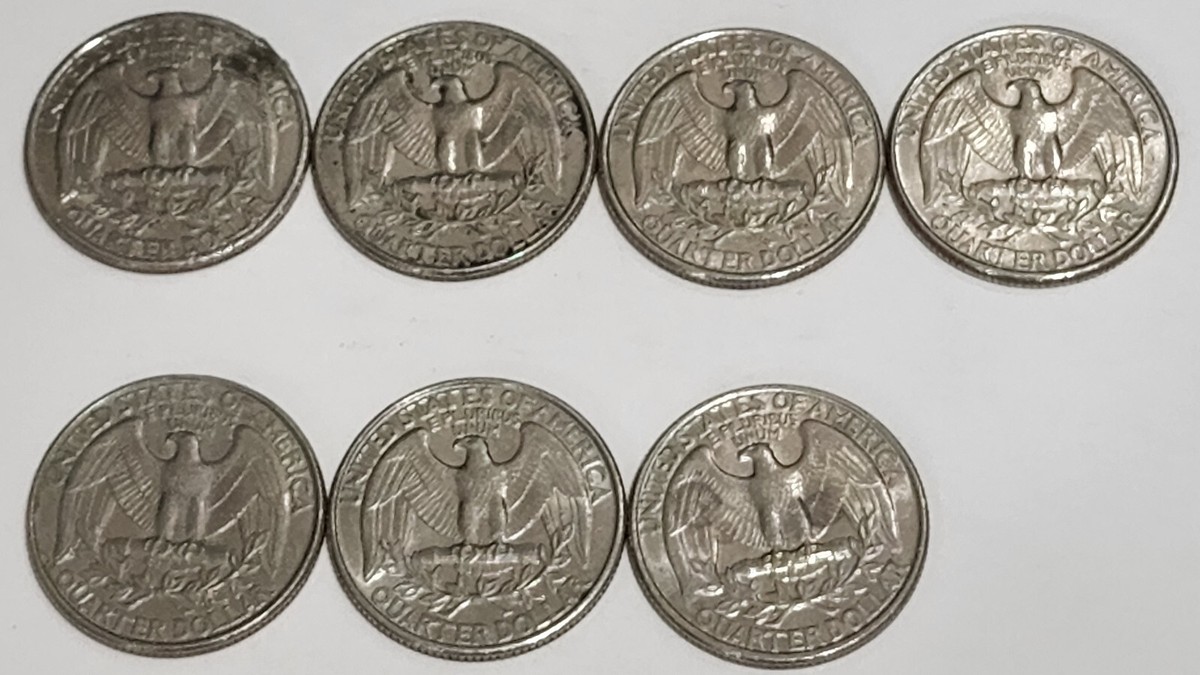 アメリカ クォーター コレクション LOT OF 7 ALL 1993 QUARTERS 25 CENTS US USA COINS Collection