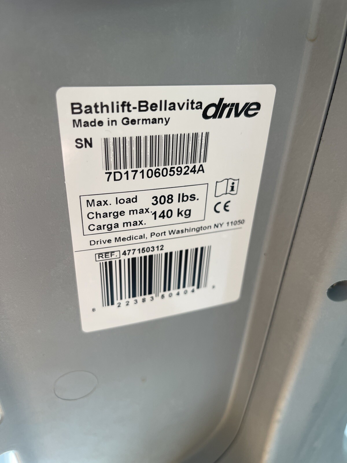 Drive Medical 477150312 Whisper Ultra Quiet Bath Lift with Remote and