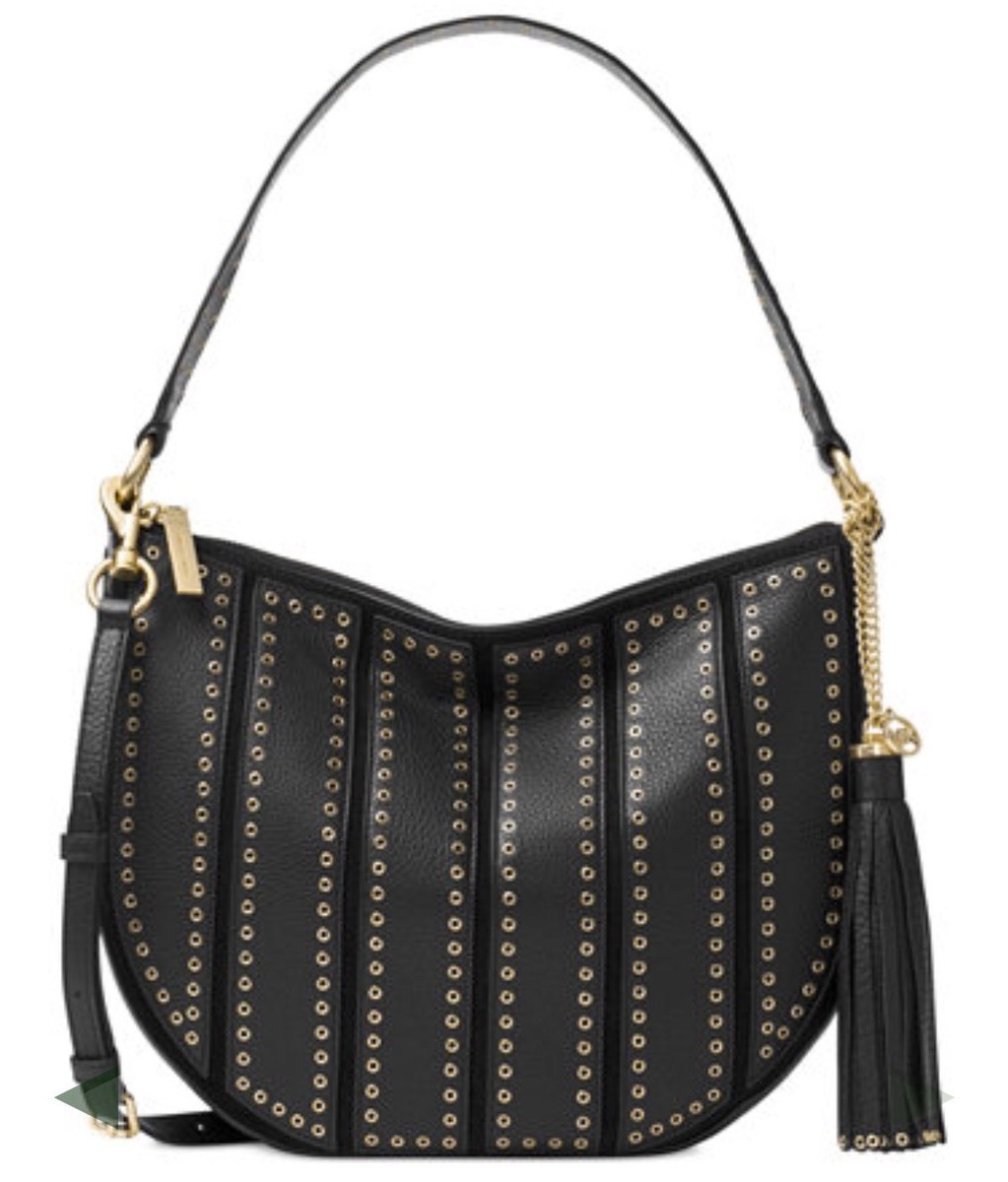 新品少々傷有　MICHAEL KORS Rhea Zip Grommet $558 MICHAEL KORS Brooklyn Grommet Leather Feed Purse