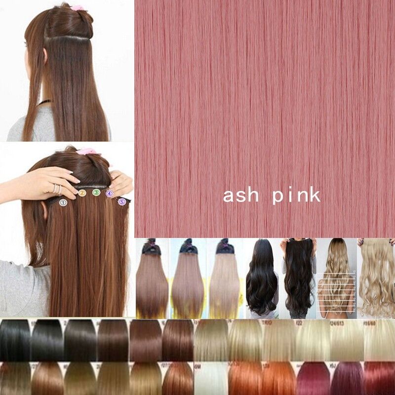 Pink Curly Hair Extensions (Head)