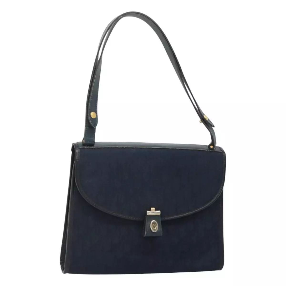 Sac bandoulière Christian Dior trotteur toile bleu marine authentique bs23493