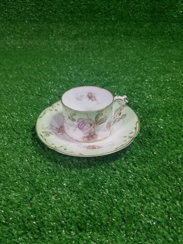RC Sanssouci Germany Demitasse Teacup and Saucer Fine Bone China Mint Green - Picture 12 of 13