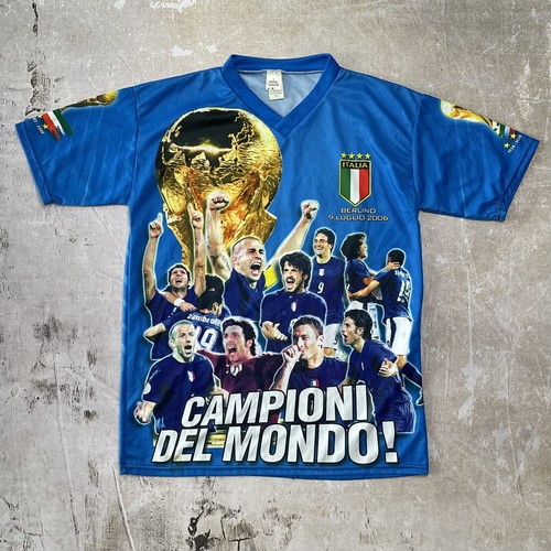 Maillot Domicile Italie 2006 - Nike, Taille L, Bleu, Champion Du Monde, Squadra Azzurra