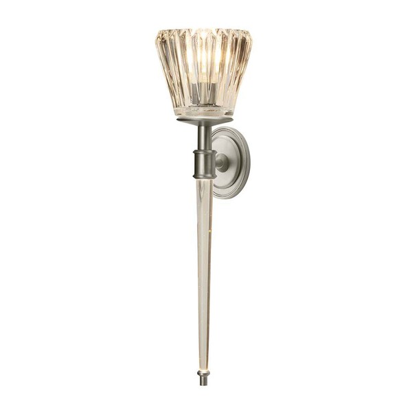 Wandlampe Leuchte Fackellampe Led Glas Badezimmerleuchte Silber Flurleuchte IP44-image