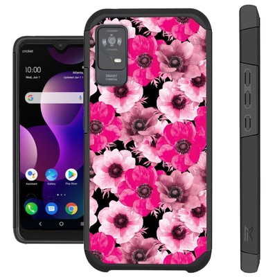 FUSION Case For T-Moble TCL Ion X (2023) Hybrid Phone Case Cover PINK WHITE FLWR