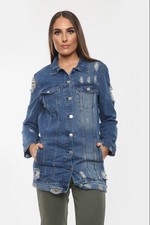 Stylish Ripped Jeans Jacket - Distressed Denim Outerwear To Trendsetters"