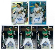 2020 TOPPS FINEST BLUE REF RC AUTO LOT (5 CARDS) SETH BROWN #/150+++