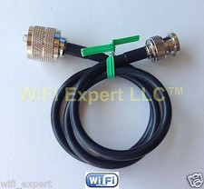 RG58 LOW LOSS COAX RF CABLE UHF MALE PL-259 TO BNC MALE 4-60" USA Assembled
