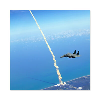 Space Shuttle Atlantis Startschlag Adler Patrouille Foto Wandbild Leinwandbild