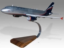 Airbus A320 Aeroflot Desk Wood Airplane New Model Small Scale 1/130